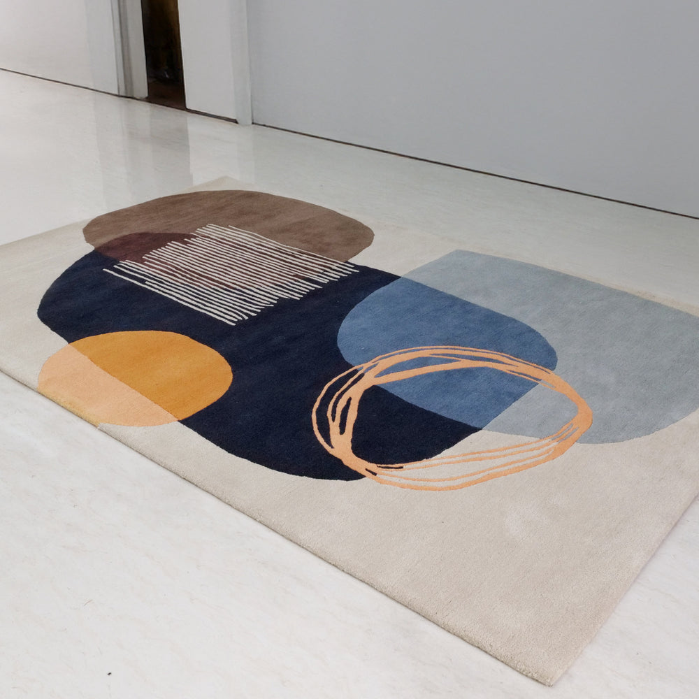 OnlyMat HandTufted Luxe Rug - Modern ART - Bamboo Silk Carpet