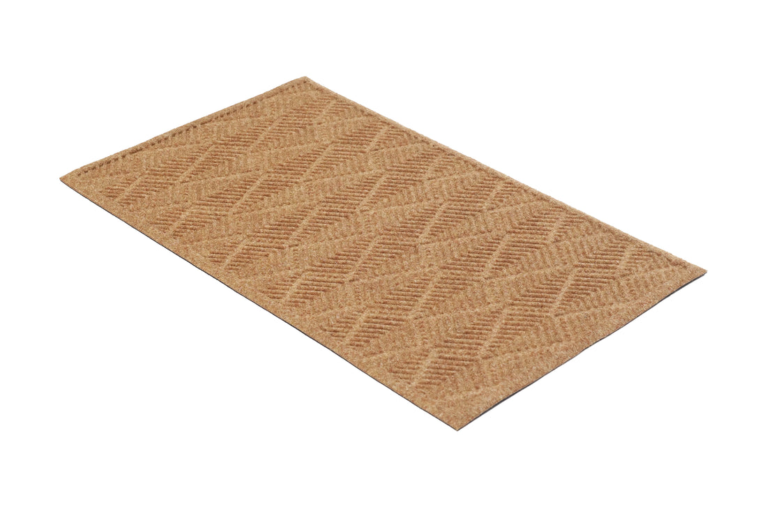 
                      
                        Beige doormat with diamond pattern on white background
                      
                    