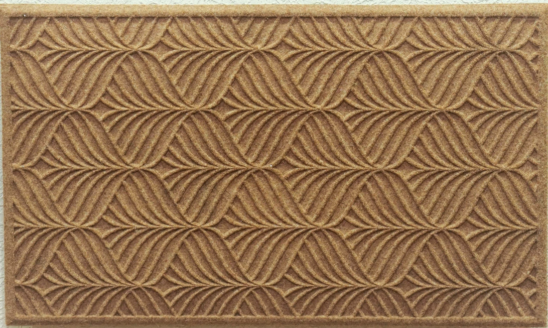 Brown doormat with a textured pattern