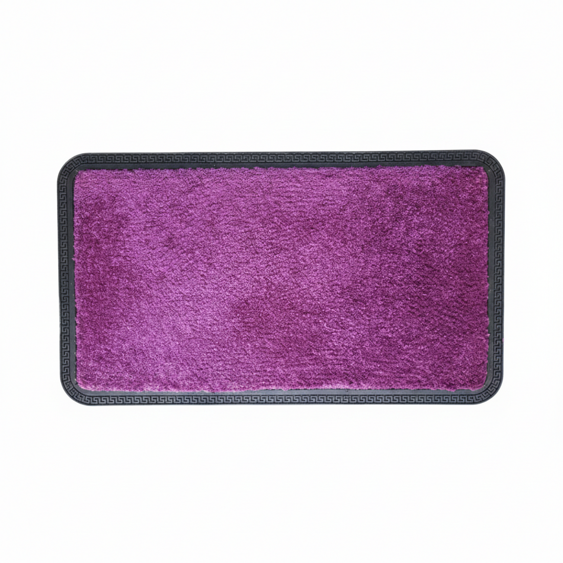 Purple rectangular mat with black border on a white background