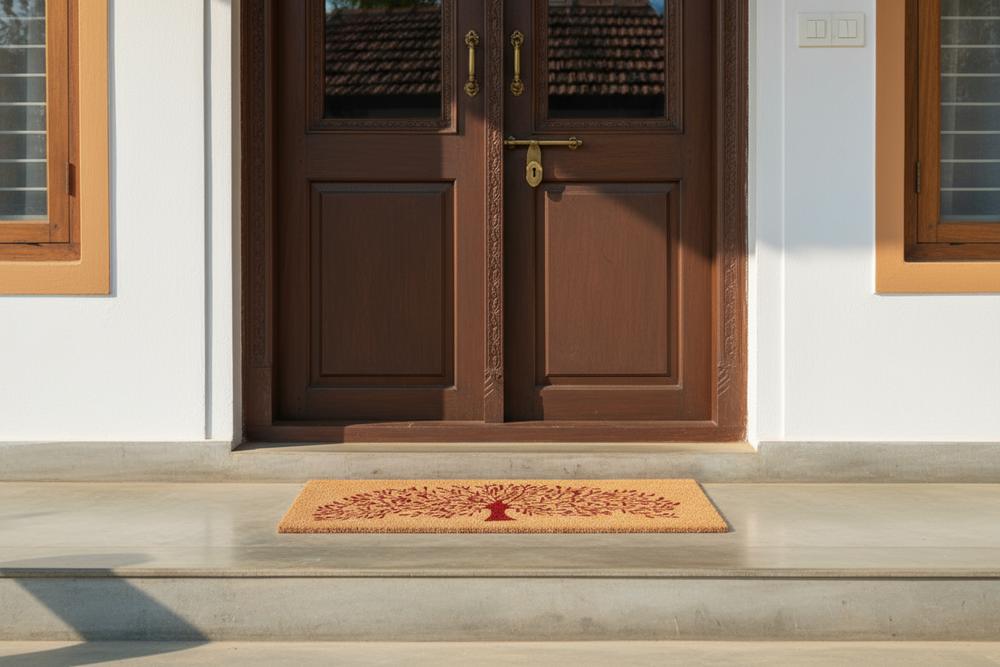 ओनलीमैट ट्री प्रिंटेड नेचुरल कॉयर डोरमैट (120 x 40) - 2 रंग विकल्प