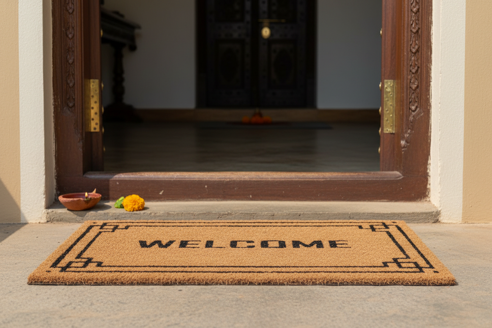 
                      
                        OnlyMat Contemporary "Welcome" Coir Doormat with Anti-Slip Backing
                      
                    
