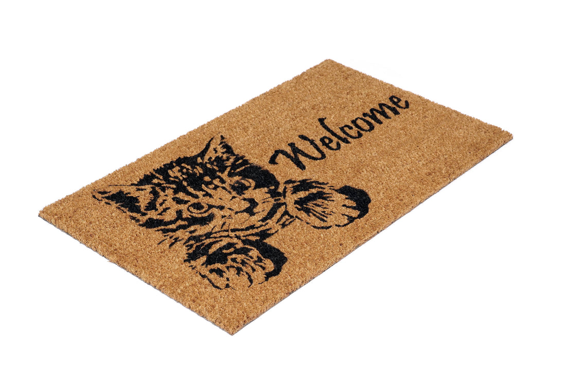 
                      
                        Doormat with a tiger design and 'Welcome' text on a white background
                      
                    