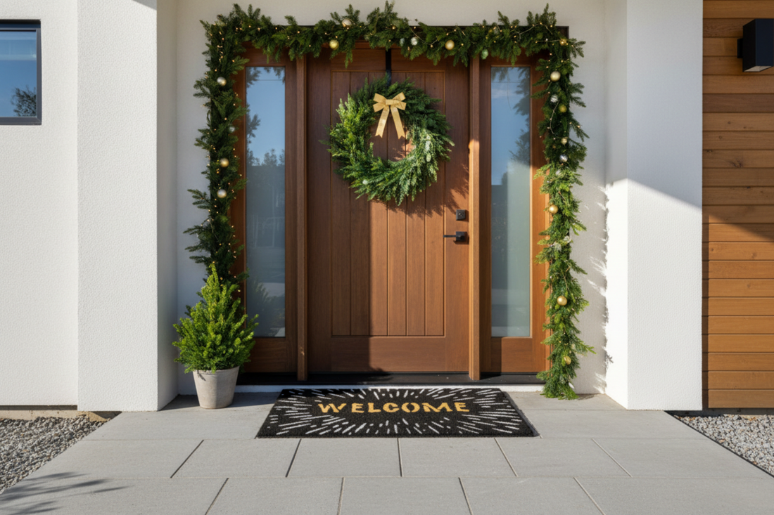 OnlyMat Luxury Glitter Burst Coir Doormat with Anti-Slip Backing