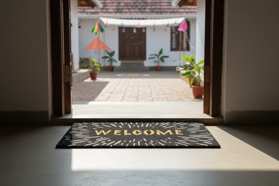 
                      
                        OnlyMat Luxury Glitter Burst Coir Doormat with Anti-Slip Backing
                      
                    