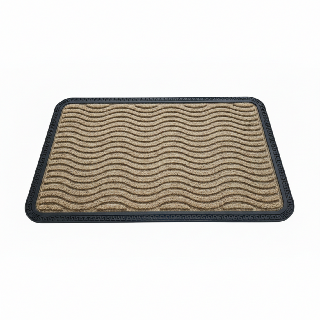 Wavy textured mat with black border on a white background
