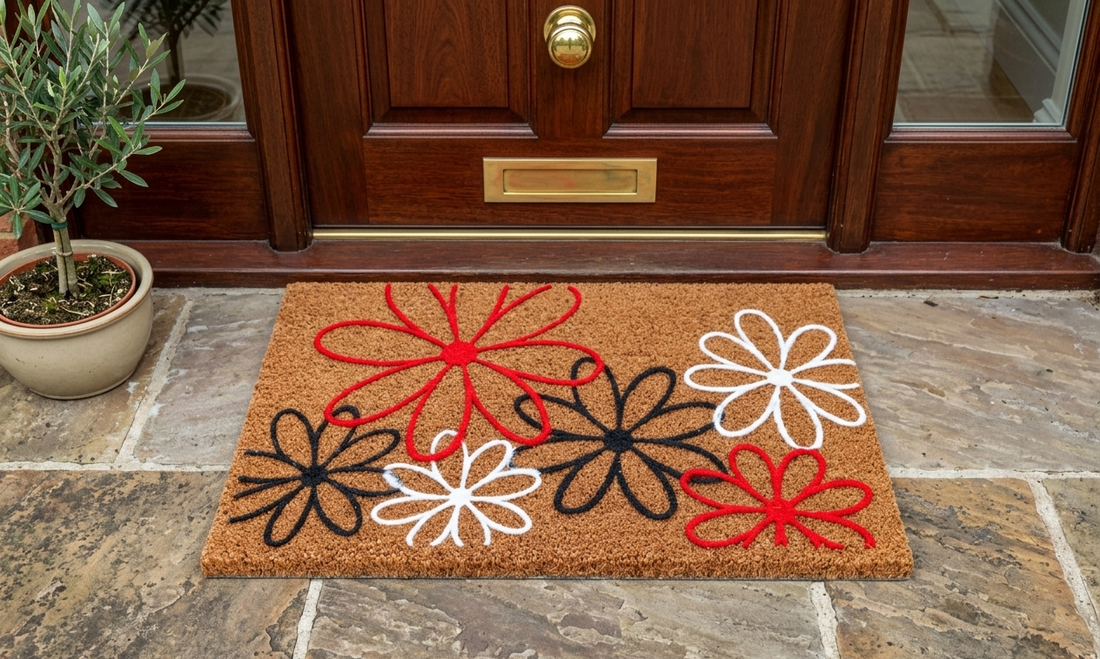 
                      
                        OnlyMat Mod-Flower Flocked Coir Doormat with Anti-Slip Backing
                      
                    