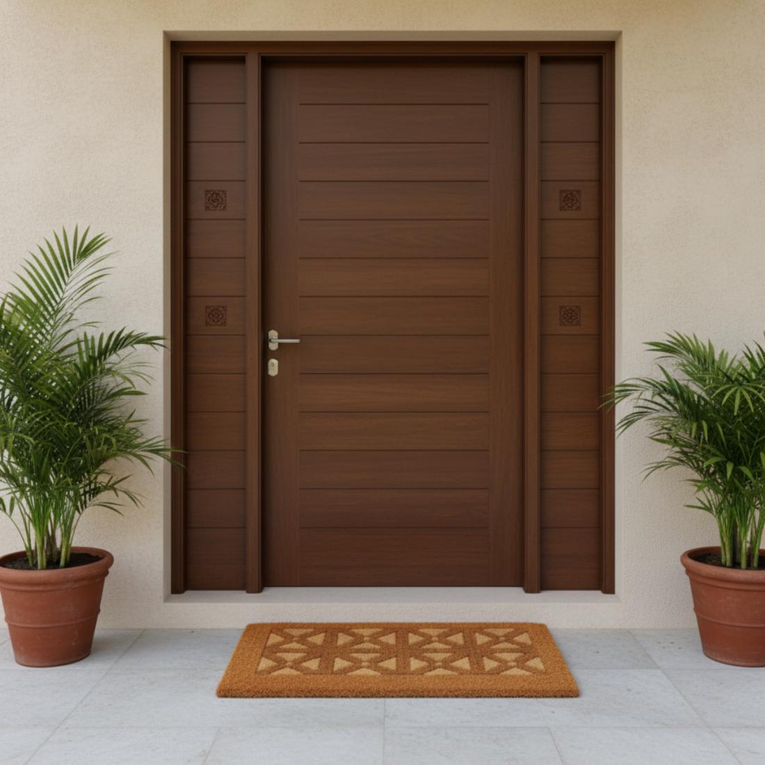 Handloom Natural Coir Doormat – Plain 3cm Thick – 45x75cm