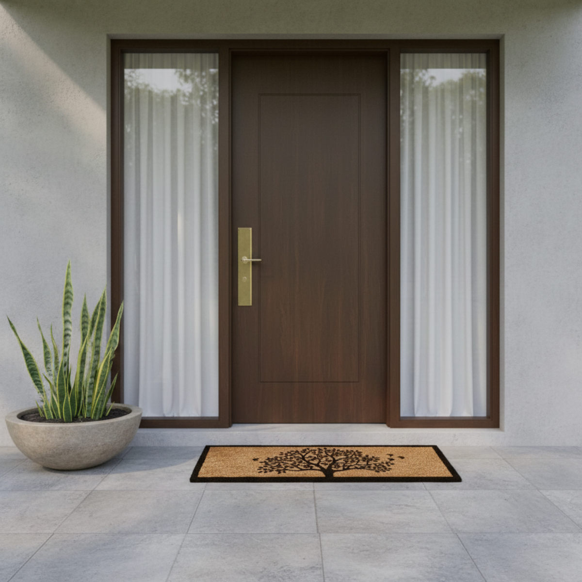 OnlyMat Tree of Life with Birds Coir Doormat with Anti-Slip Backing