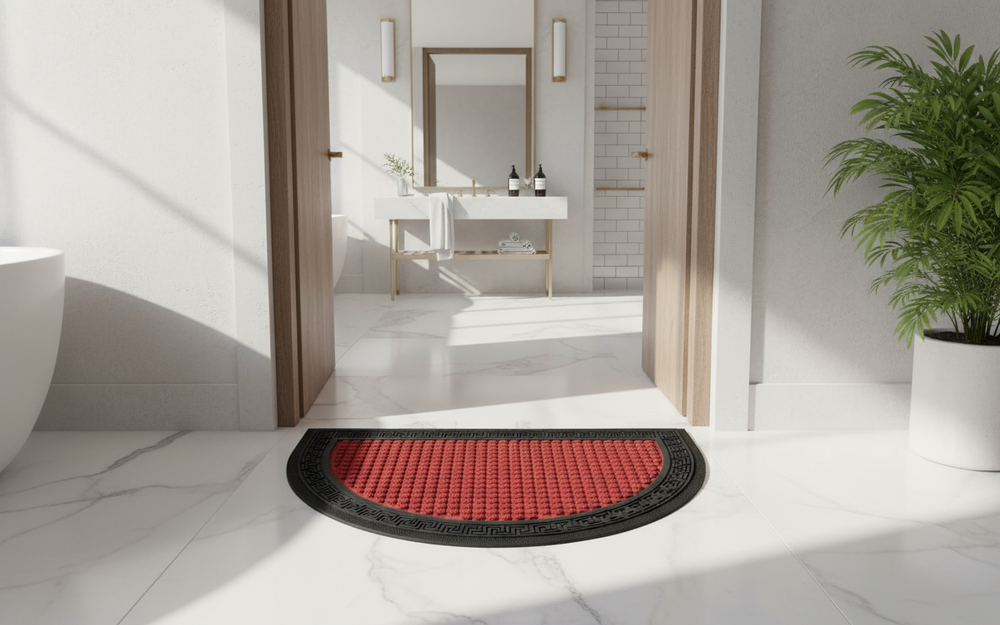 OnlyMat Half Round Waterproof Mat with Anti-slip backing
