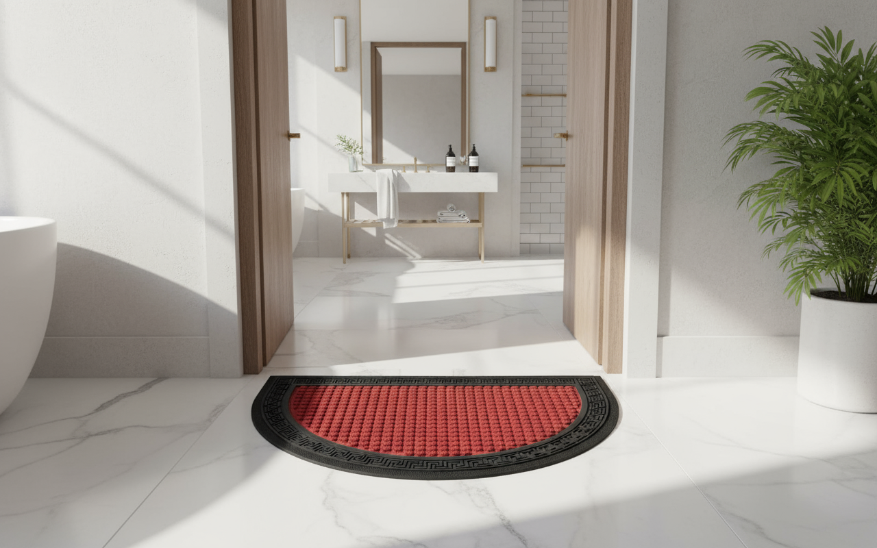 OnlyMat Half Round Waterproof Mat with Anti-slip backing