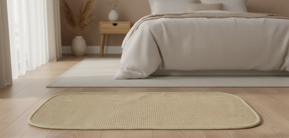 ओनलीमैट माइक्रो बौकल प्लेन जूट फ्लोर मैट