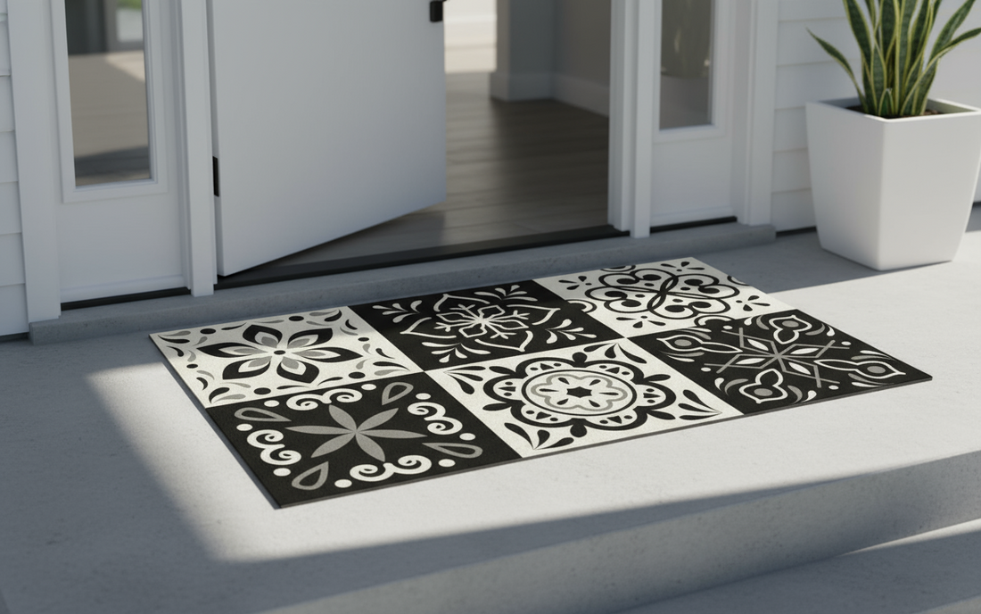 
                      
                        OnlyMat Monochrome Tiled Coir Doormat with Anti-Slip Backing
                      
                    