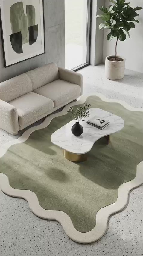 Scallop Rug - 100% Pure Wool - Hand-Tufted
