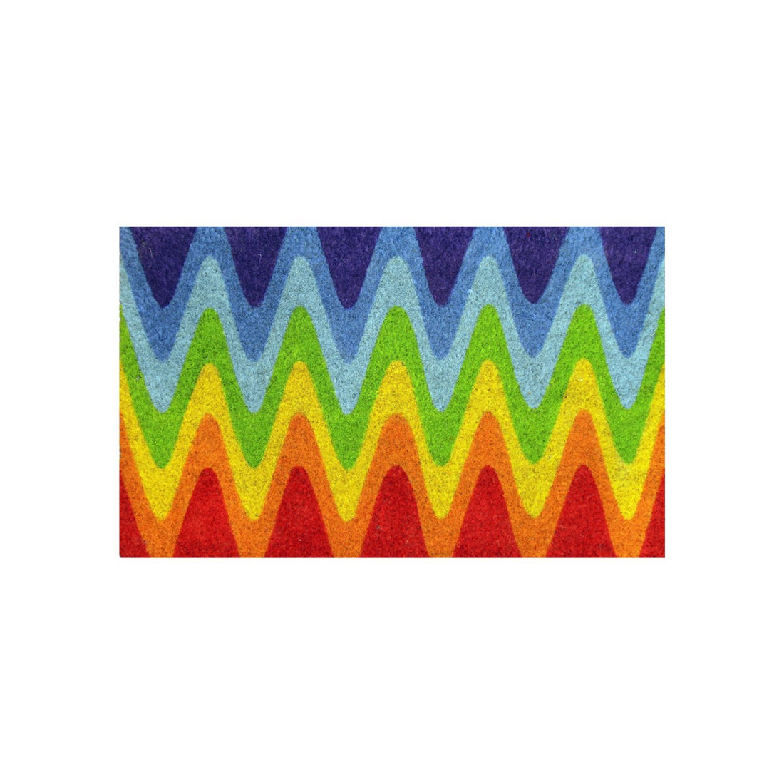 OnlyMat Rainbow Wave Holi Theme Coir Doormat