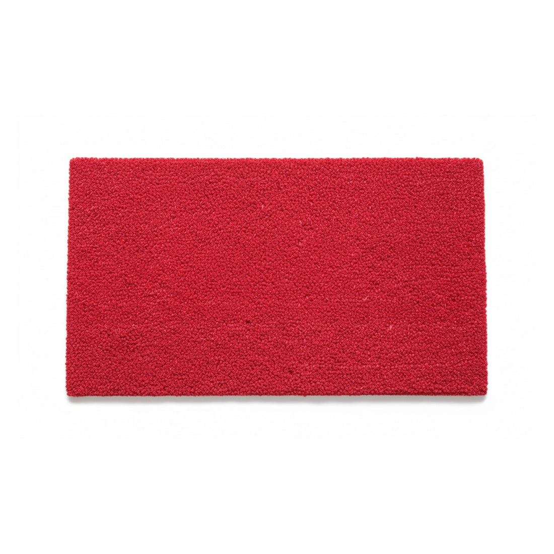 
                      
                        Red rectangular coir doormat on a white background
                      
                    