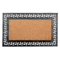 Rubber Coir Doormat Greek Key - OnlyMat