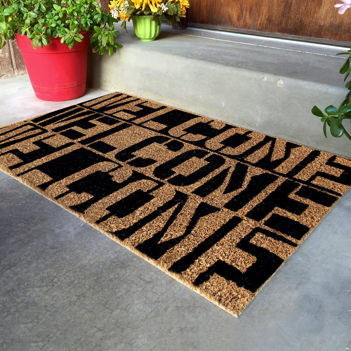 Welcome Design Natural Coir Doormat - OnlyMat