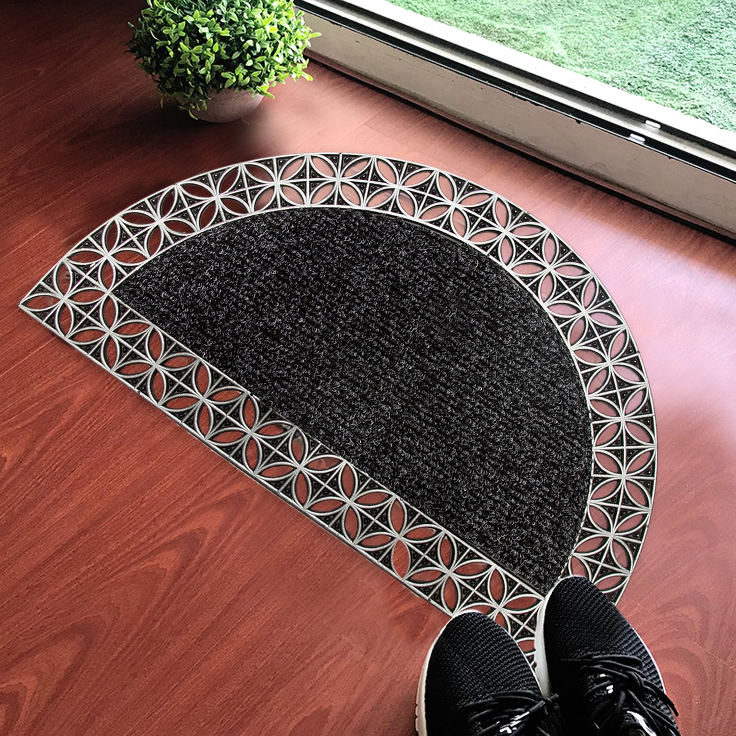 Designer Half Round PP Mat - Sanitisation Purpose - OnlyMat
