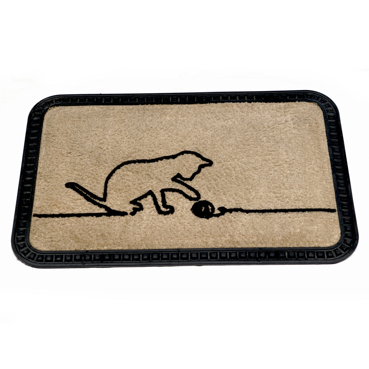 Onlymat Soft Doormat Cat Design (40x60cmx8mm) (Beige) - OnlyMat