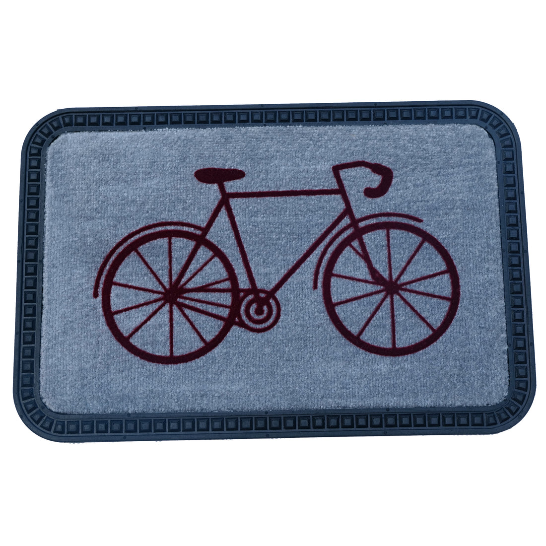 Elegant Cycle Design Soft All-Purpose Mat Home Kitchen Bathroom Door Entrance 40x60x8mm (Grey) - OnlyMat