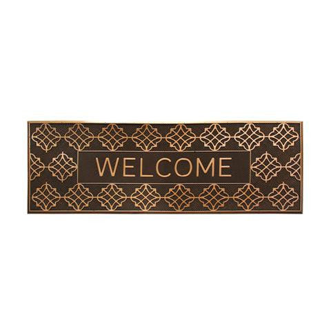 Elegant Long Metalic Finish Designer Rubber Pin Welcome Mat - OnlyMat