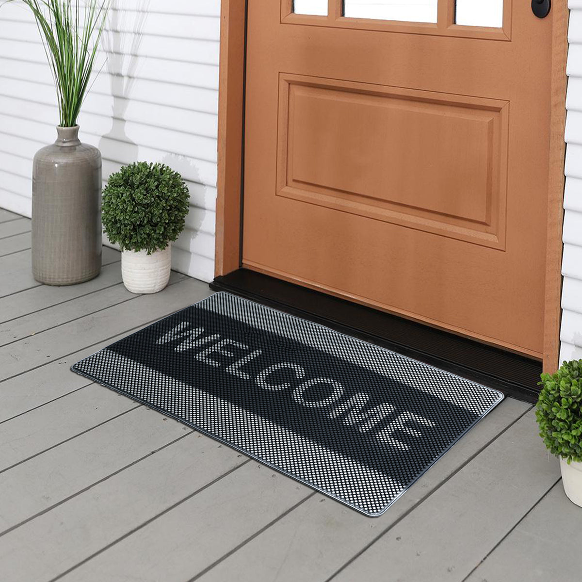 Onlymat Rubber Welcome Anti-Slip Doormat Washable Home Office Entrance 45x75cmx8mm - OnlyMat