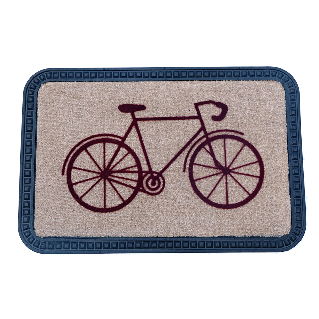 Elegant Cycle Design Soft All-Purpose Mat Home Kitchen Bathroom Door Entrance 40x60x8mm (Beige) - OnlyMat