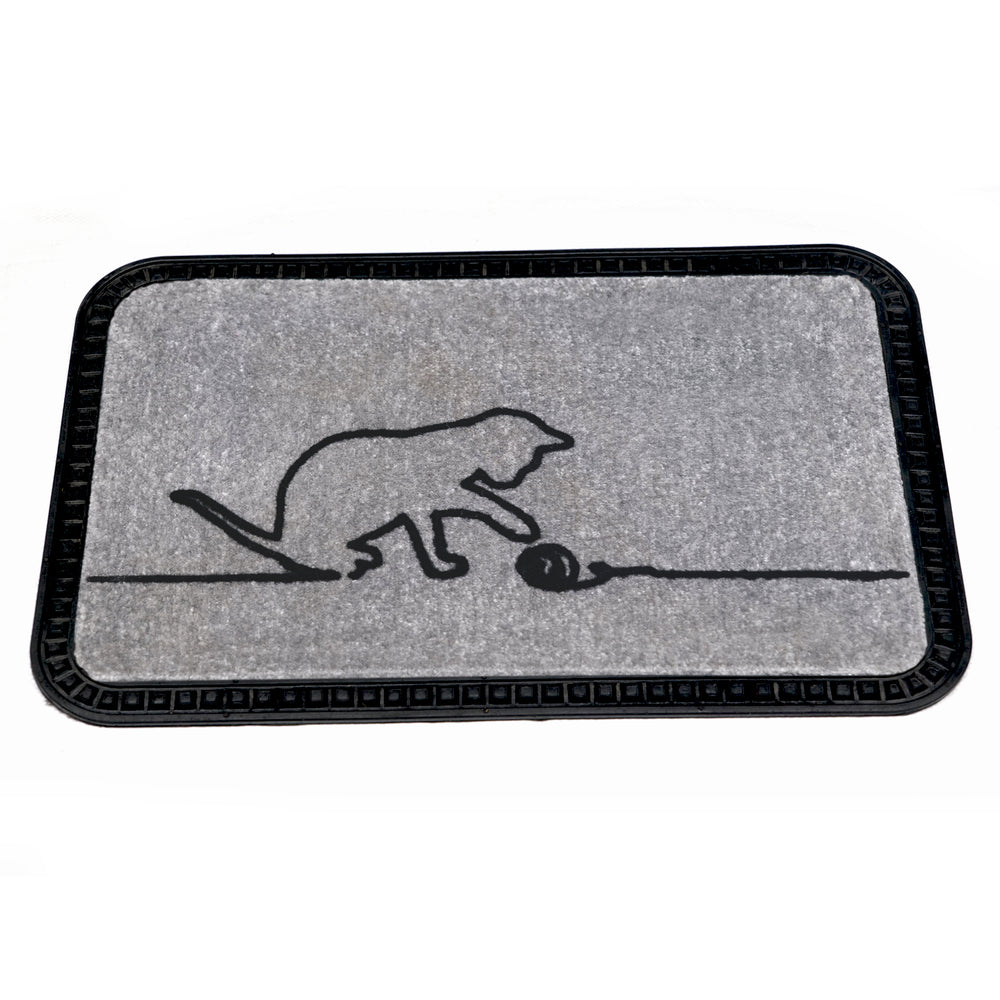 Onlymat Soft Doormat Cat Design (40x60cmx8mm) (Grey) - OnlyMat