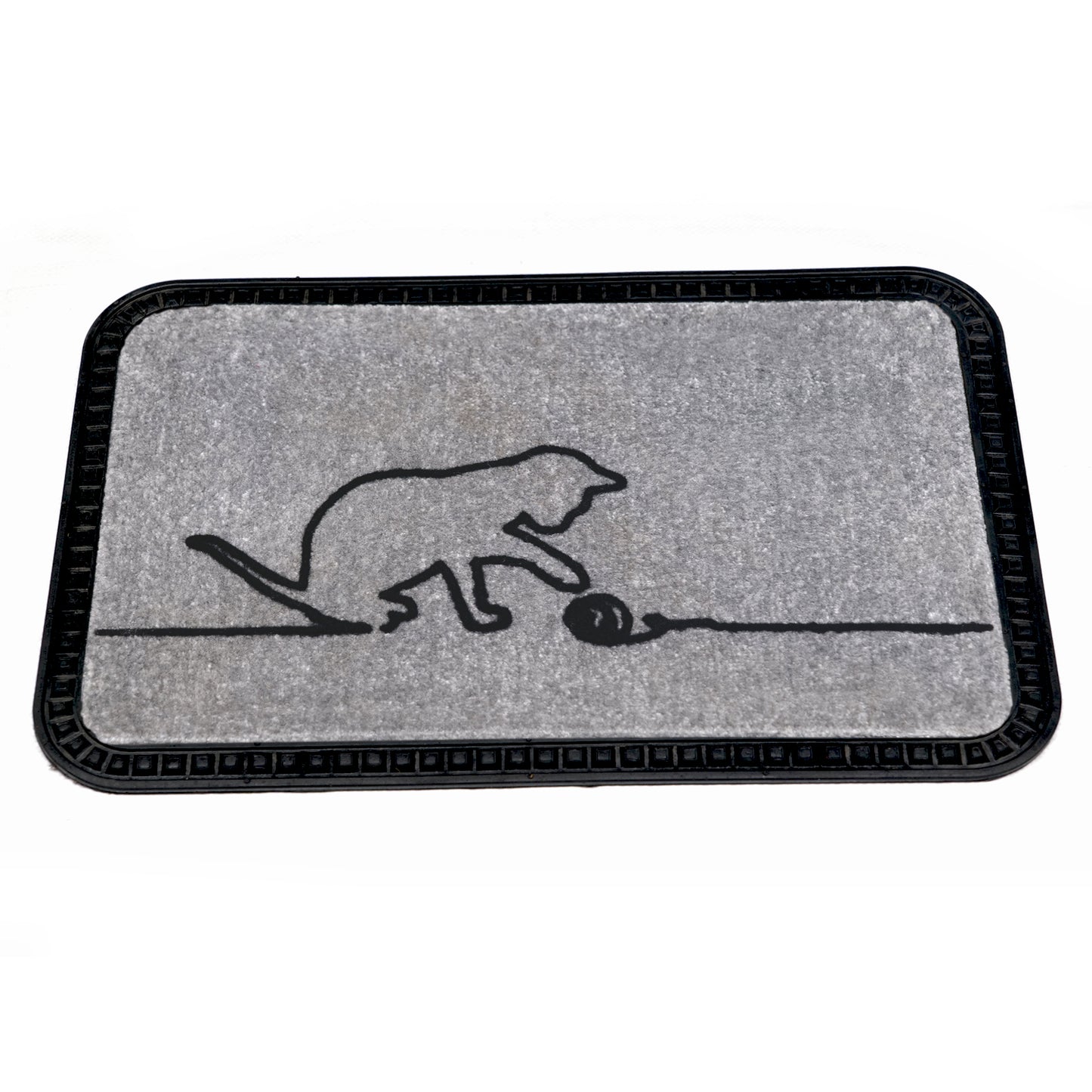 Onlymat Soft Doormat Cat Design (40x60cmx8mm) (Grey) - OnlyMat