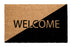 Elegant Black & Brown "Welcome" Printed Natural Coir Door Mat - OnlyMat