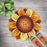 Stylish Natural Coir Sunflower Shaped Mat with PVC backing - OnlyMat