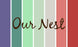 Multi-Colour "Our Nest" Printed Natural Coir Door Mat - OnlyMat