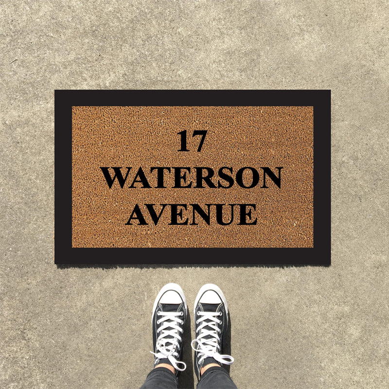 Personalized Custom Entrance Door Mat with Address  - Design 5 - OnlyMat