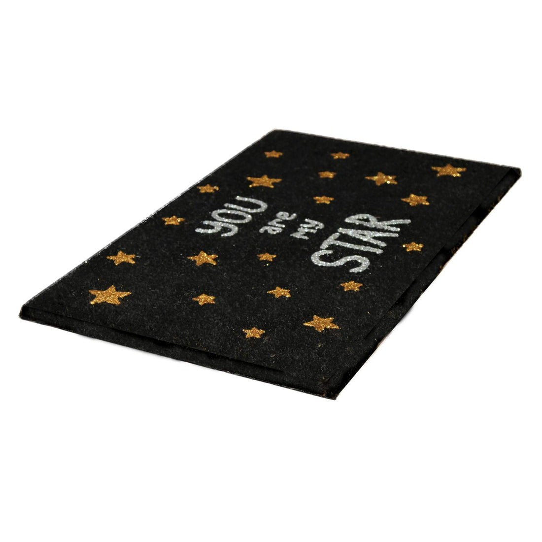 
                      
                        Stylish Black Glitter Printed 'You are My Star' Natural Coir Floor Mat - OnlyMat
                      
                    