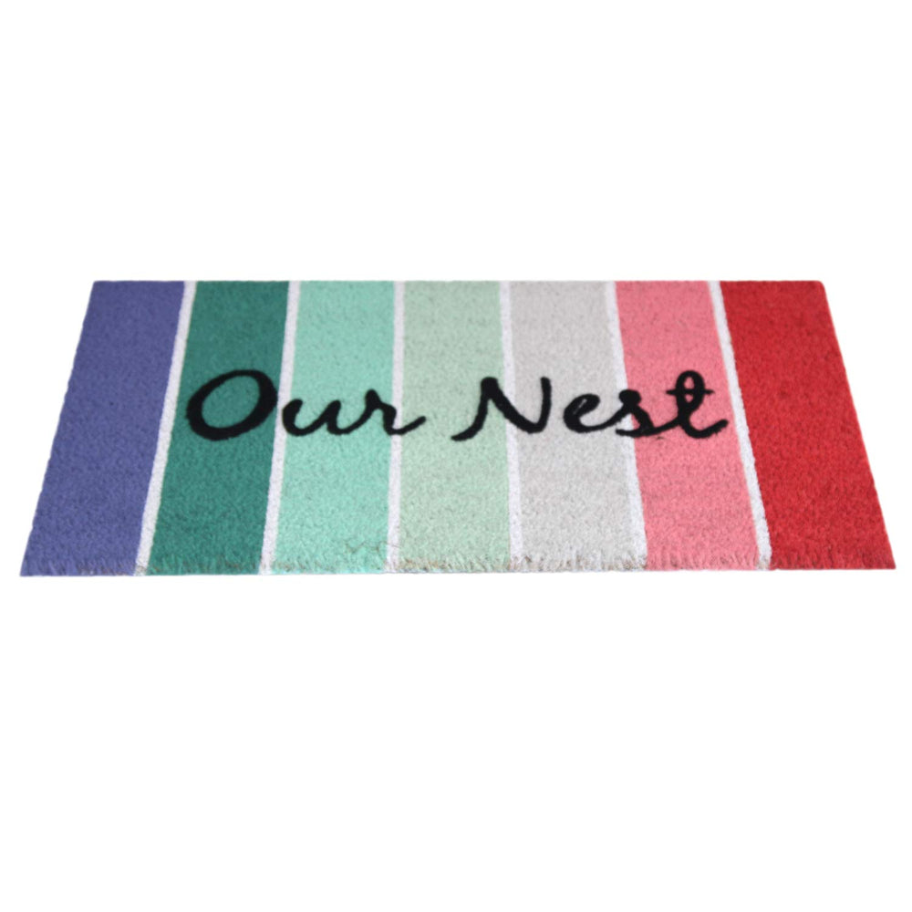 
                      
                        Multi-Colour "Our Nest" Printed Natural Coir Door Mat - OnlyMat
                      
                    