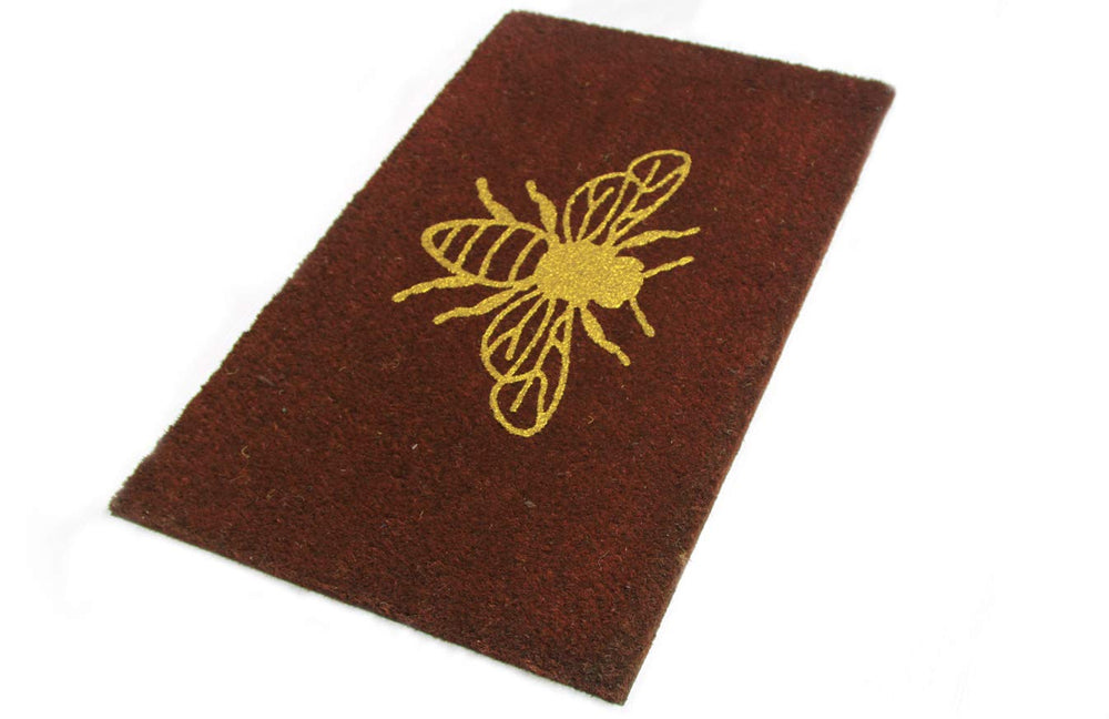 
                      
                        Stylish Golden Glittering Bee Printed Natural Coir Floor Mat - OnlyMat
                      
                    