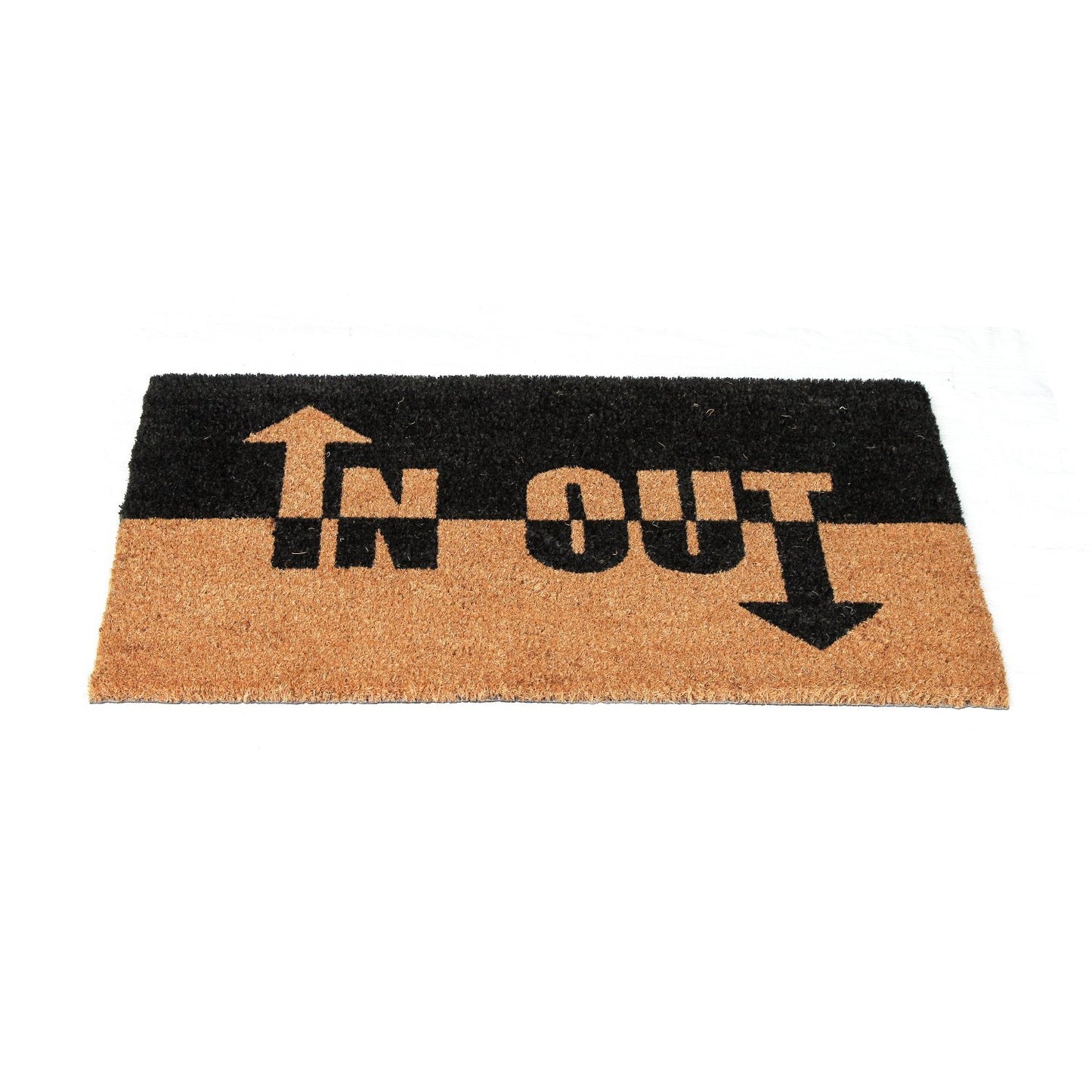 Natural Printed  Coir Doormat IN OUT Two Direction Design - 45cm x 75cm - OnlyMat