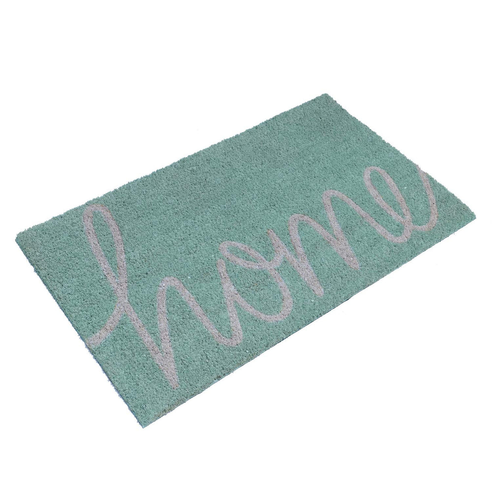 
                      
                        Light Green and Gray Colour "Home" Printed Natural Coir Entrance Mat - OnlyMat
                      
                    
