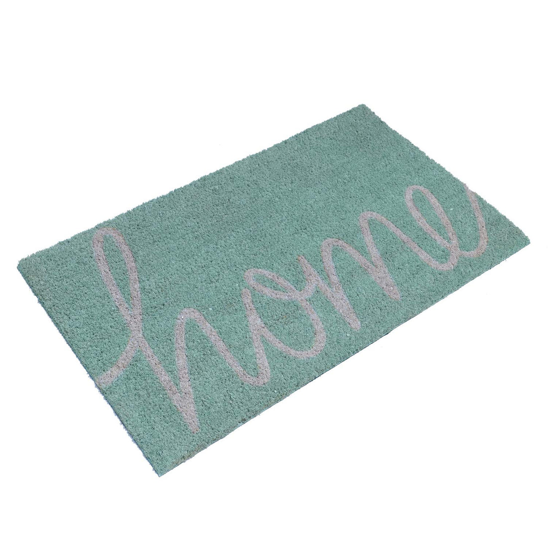 
                      
                        Light Green and Gray Colour "Home" Printed Natural Coir Entrance Mat - OnlyMat
                      
                    
