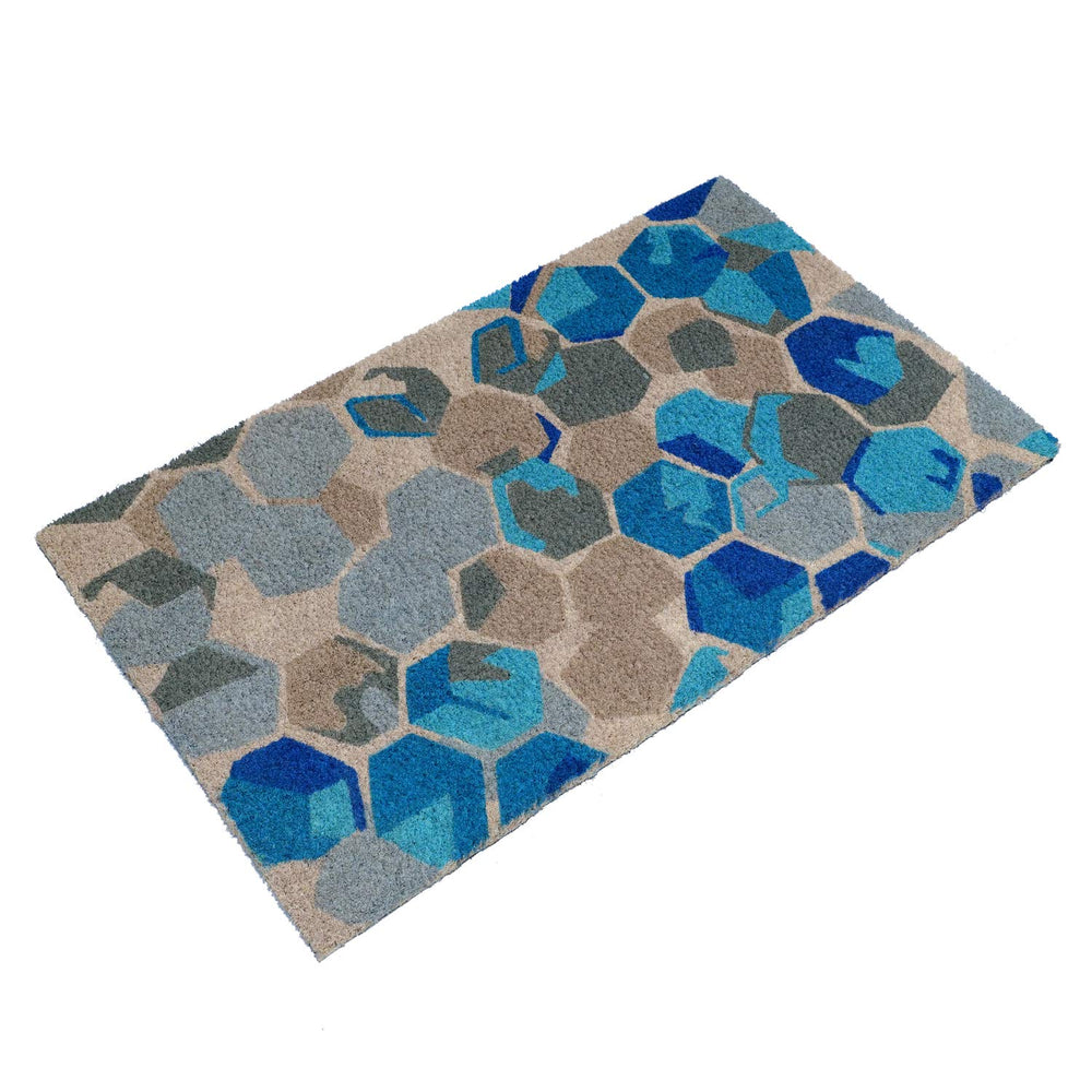
                      
                        Colourful Blue Design printed Natural Coir Door mat - OnlyMat
                      
                    