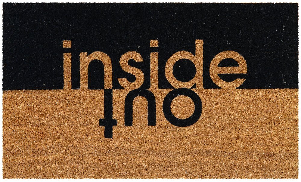 Inside Out Design Natural Coir Doormat - 45cm x 75cm - OnlyMat