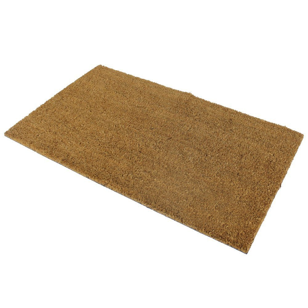 Plain Blank Natural Coir Door Mat with Anti-Slip Backing 