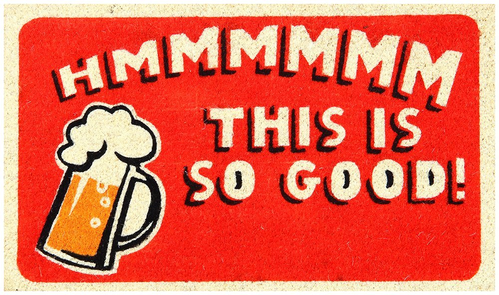Stylish "This is so Good" Beer Mug Printed Natural Coir Doormat - OnlyMat