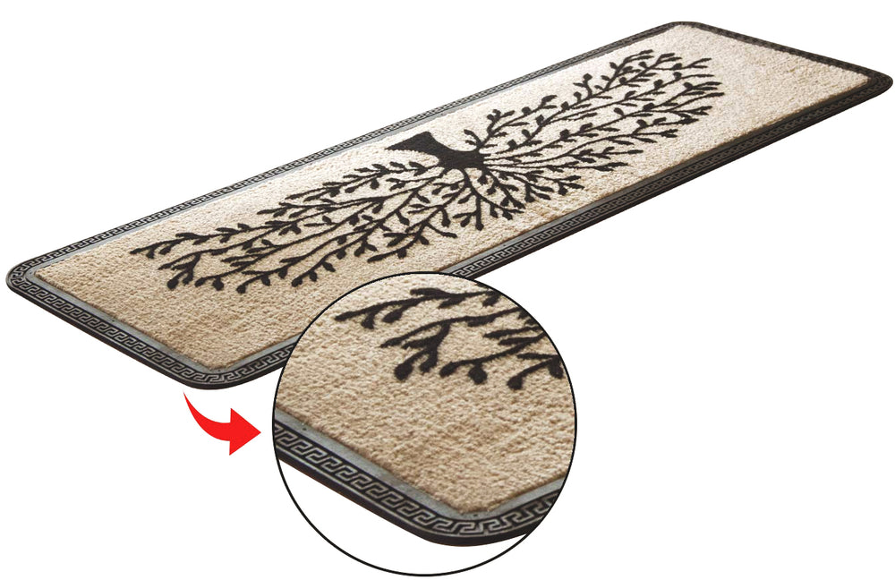 
                      
                        Elegant Anti-Skid Soft Polypropylene Tree Flocked Floor Mat -Beige , 40 cm x 120 cm - OnlyMat
                      
                    