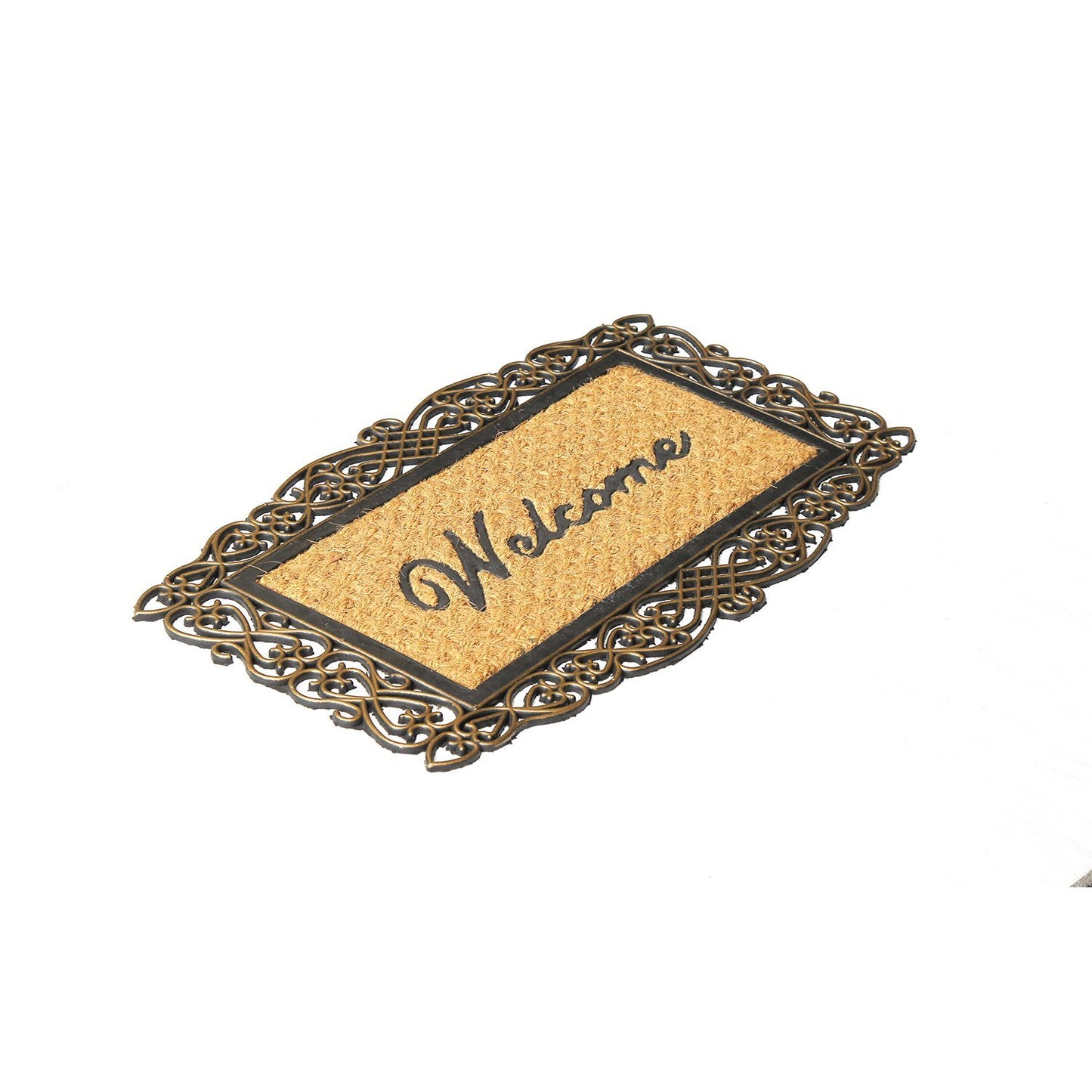 Rubber Backing Welcome Coir Doormat - OnlyMat