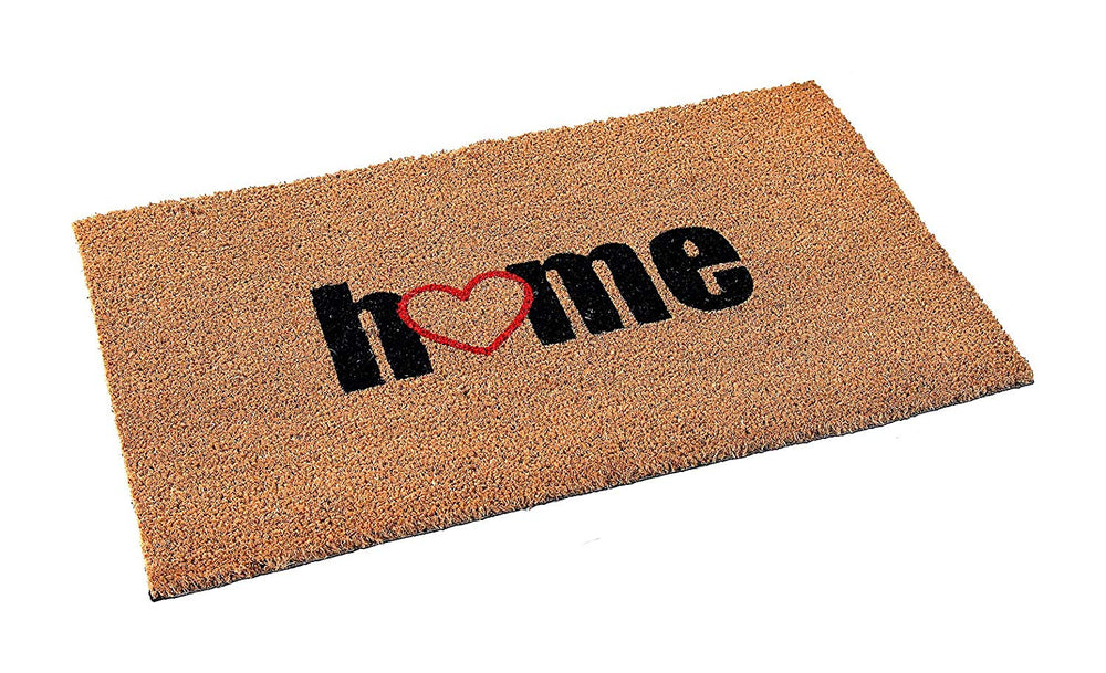 Elegant "Home" Printed Natural Coir Floor Mat - OnlyMat