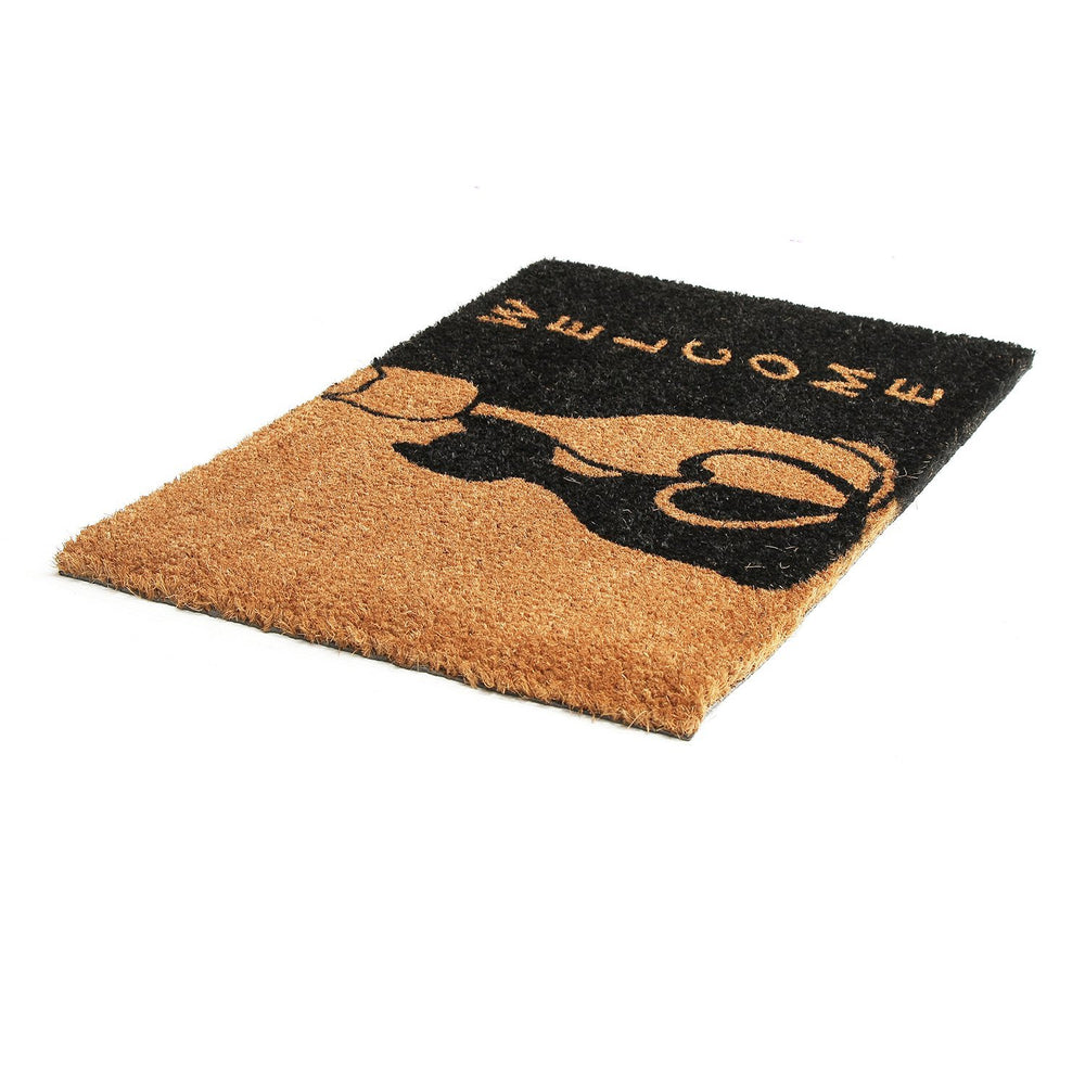 Cat Printed Natural Coir Elegant Door Mat - OnlyMat
