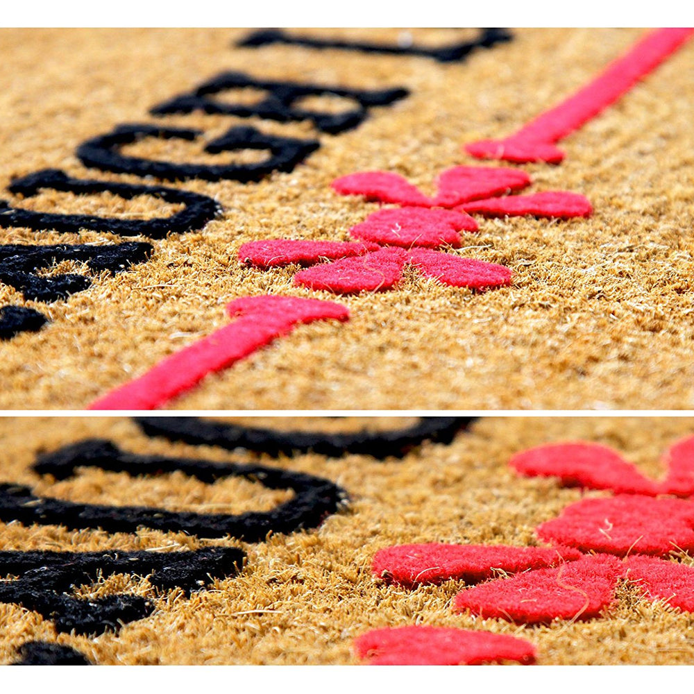 "LIVE LAUGH LOVE" Printed Natural Coir Floor Mat - OnlyMat