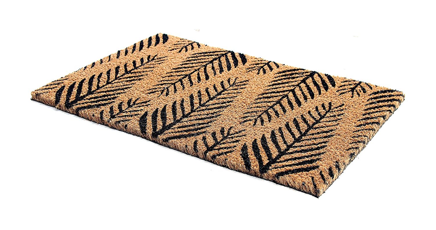 Natural Coir Leaf Printed Doormat - OnlyMat